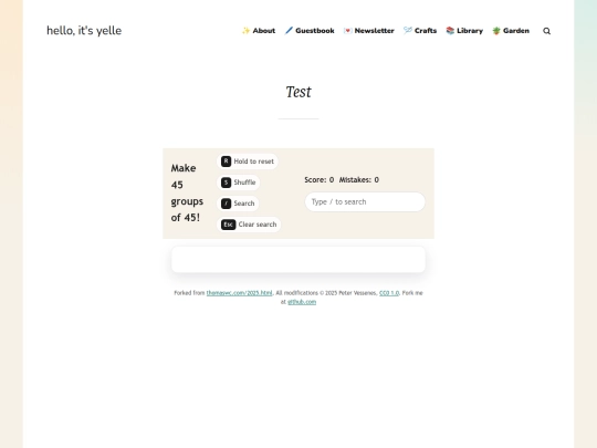 test screenshot