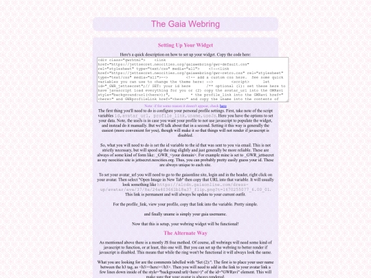 gaiawebring/tutorial screenshot