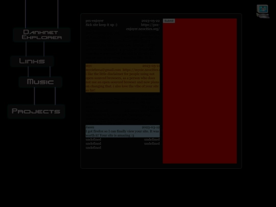 guestbook screenshot