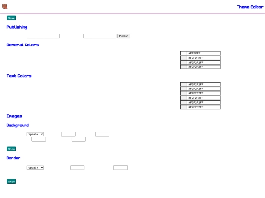 pages/themeeditor screenshot