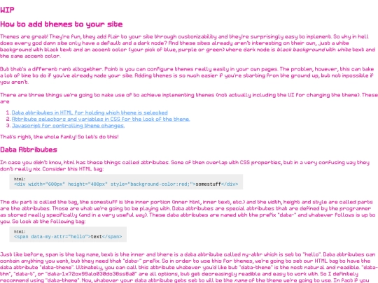 pages/wordage/tutorials/webcoding/makingthemes screenshot