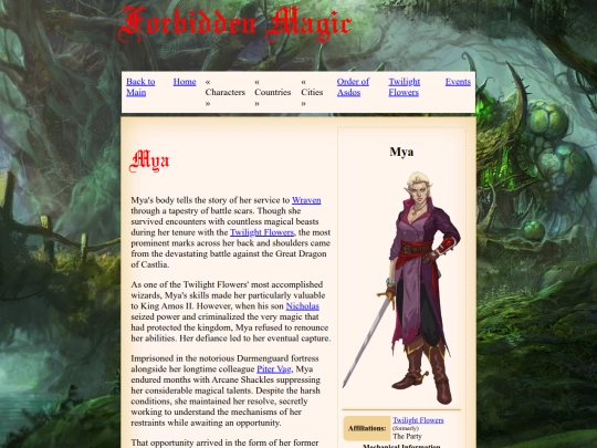 dnd/characters/mya screenshot