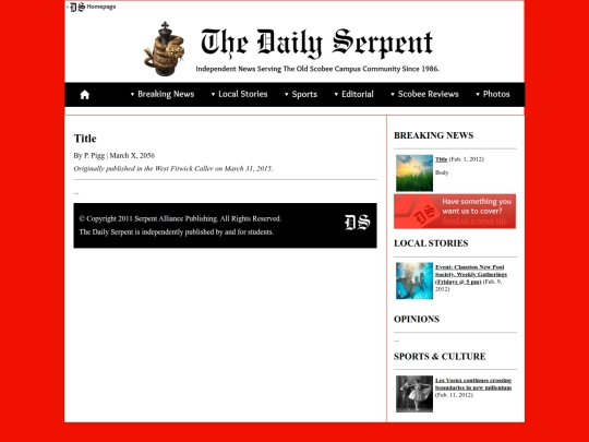Manuscripts/dailyserpent screenshot