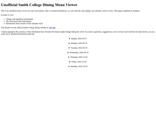 menu screenshot