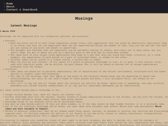 musings screenshot
