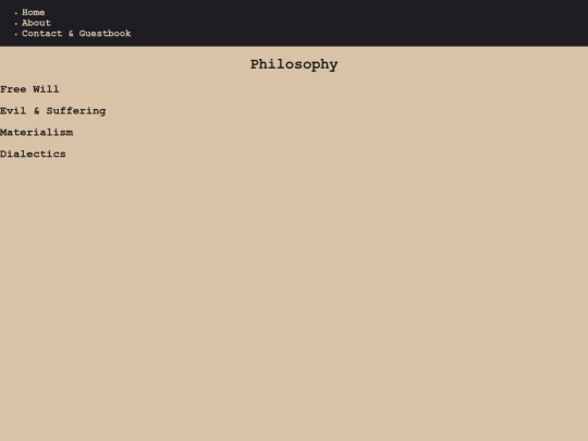 philosophy screenshot
