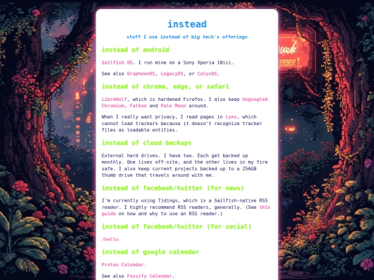feral/instead screenshot