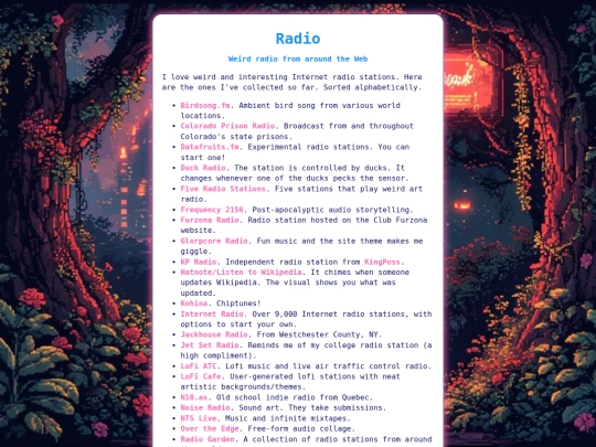 library/radio screenshot