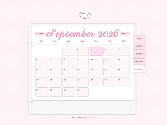 calender screenshot
