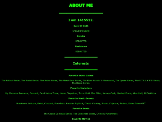 aboutme screenshot