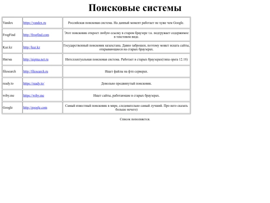 links/searchers screenshot