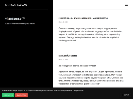 tag/velemenycikk screenshot