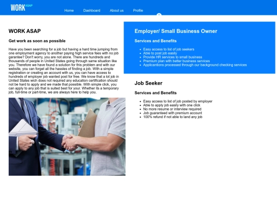 WorkASAP/aboutus screenshot