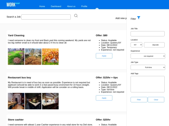 WorkASAP screenshot