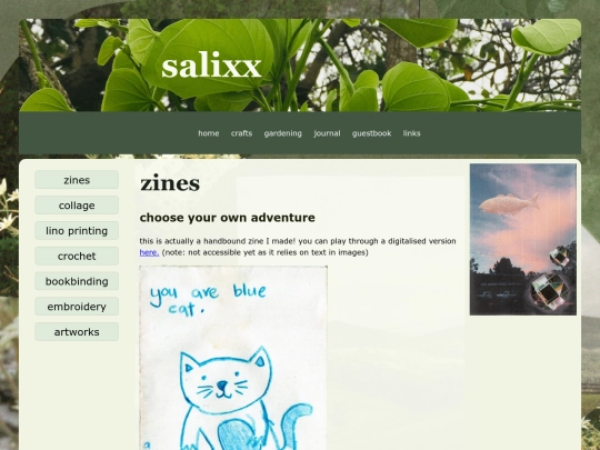crafts/zines screenshot