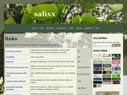 links screenshot