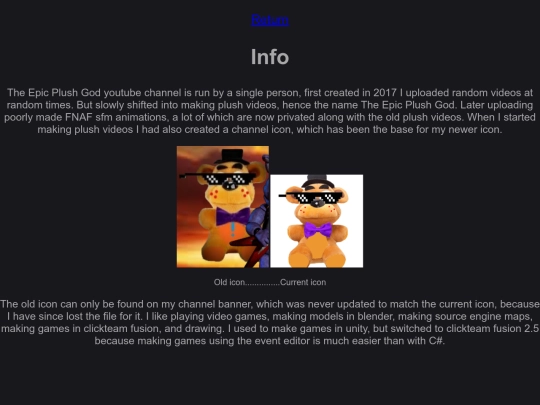 info screenshot