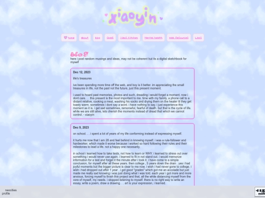 blog screenshot