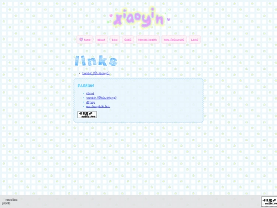 links screenshot