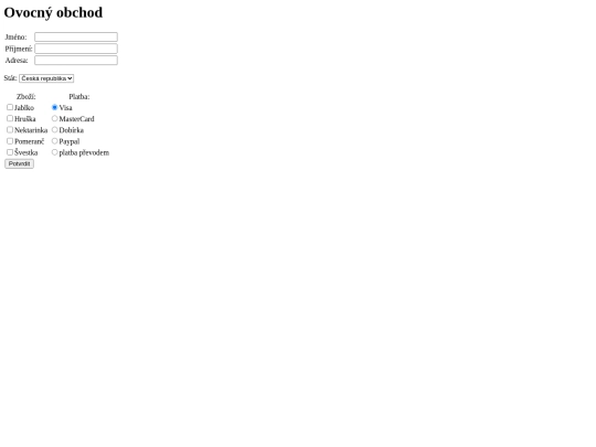 Internetovy obchod screenshot