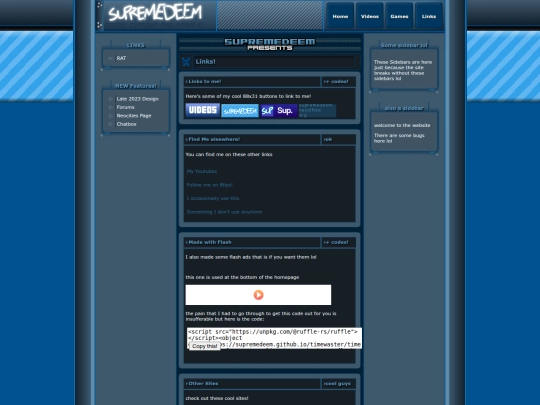 links screenshot
