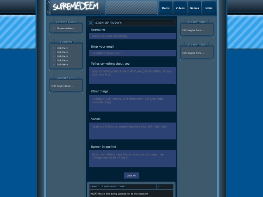 site/profiles/sign-up screenshot