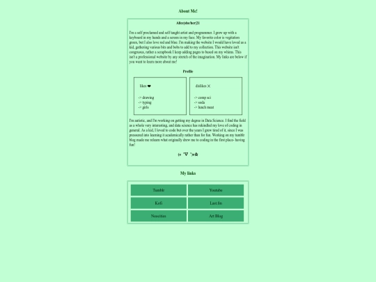frame/aboutme screenshot