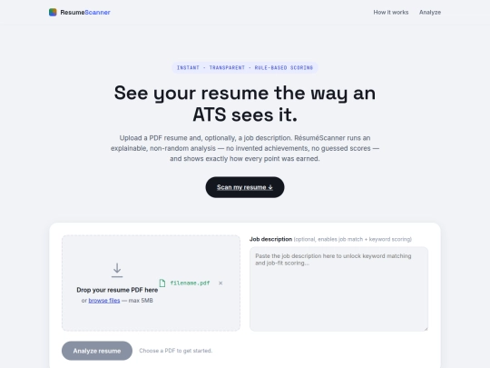 ResumeScanner screenshot