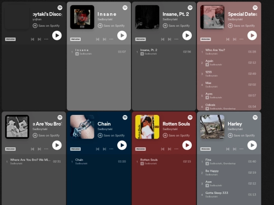 Discography screenshot