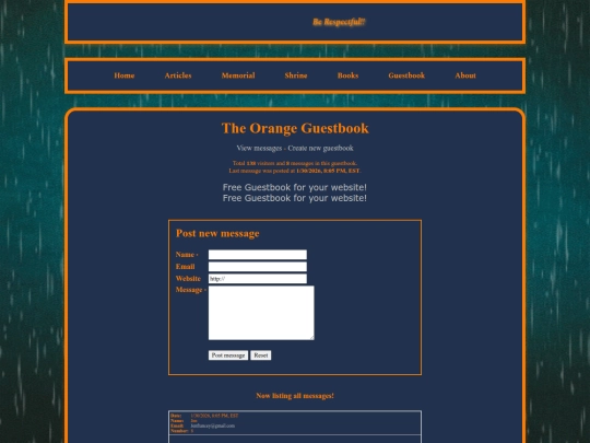 Guestbook screenshot