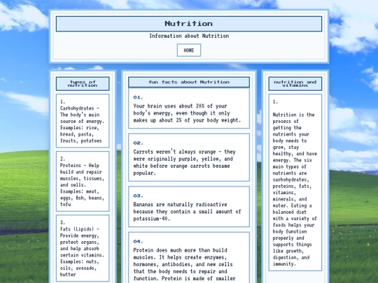 Nutrition screenshot