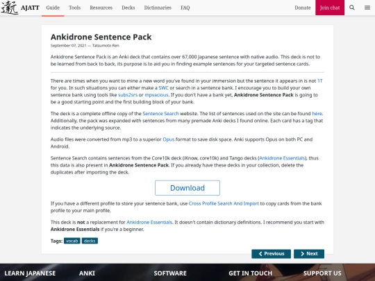 blog/ankidrone-sentence-pack screenshot