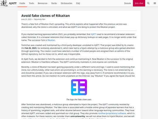 blog/avoid-fake-clones-of-rikaitan screenshot