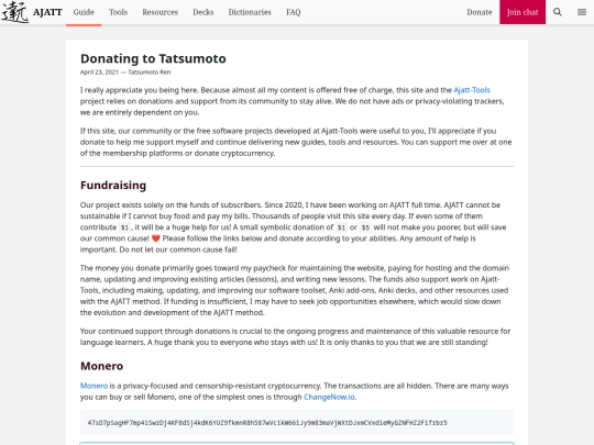 blog/donating-to-tatsumoto screenshot