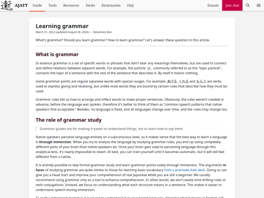 blog/learning-grammar screenshot