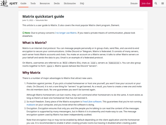 blog/matrix-quickstart-guide screenshot