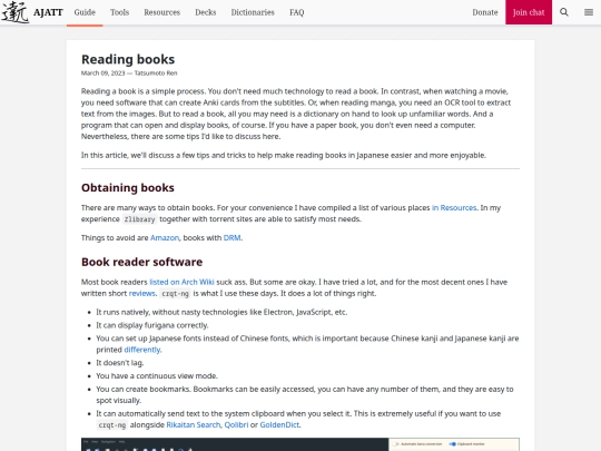 blog/reading-books screenshot