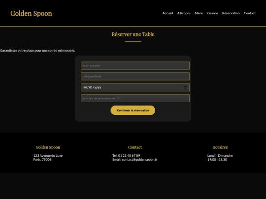 reservation screenshot