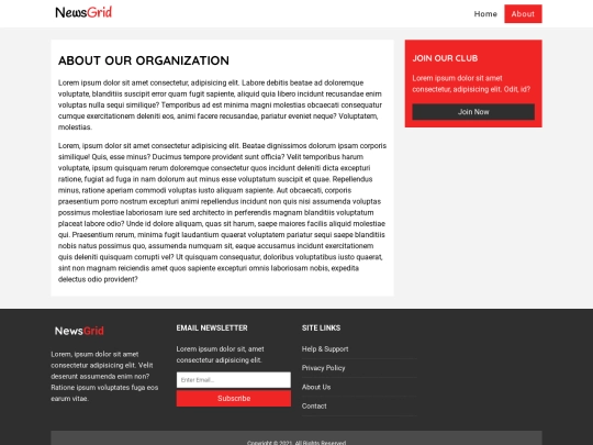 html/about screenshot