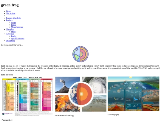 activities/specialinterests/earthsciences screenshot