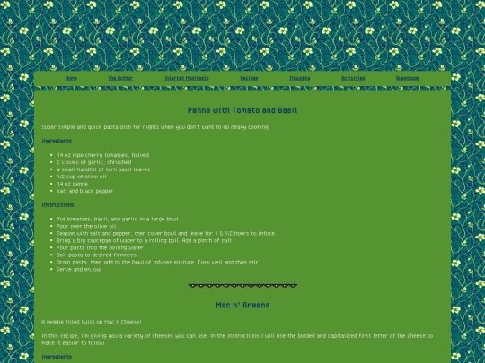 recipes/pasta1 screenshot