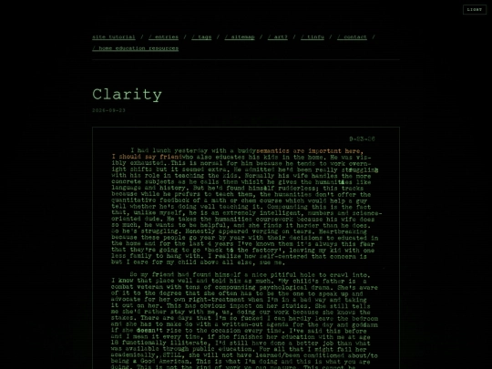 blog/clarity screenshot