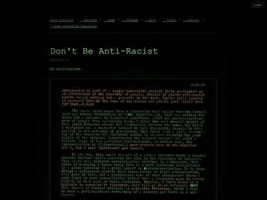 blog/don-t-be-anti-racist screenshot