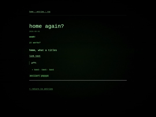 blog/home-again screenshot