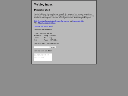 weblog screenshot