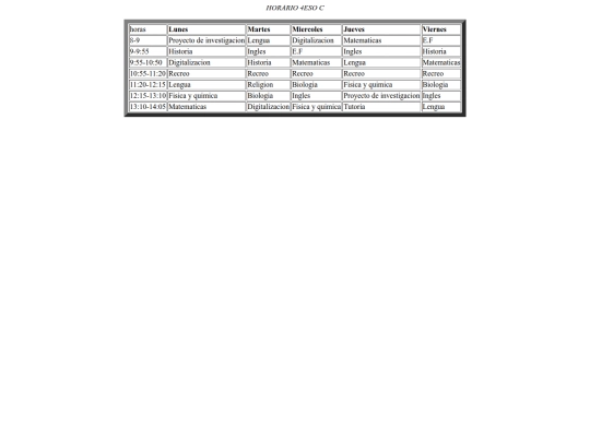 horario screenshot
