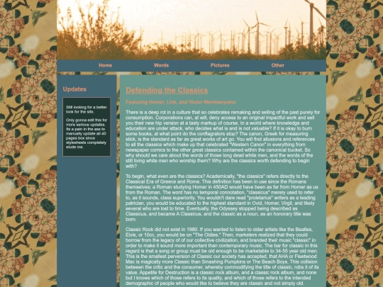 words/classics screenshot