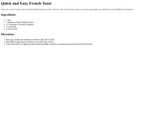 myrecipe screenshot
