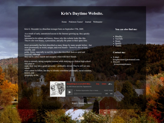 old site/pags/webmaster screenshot