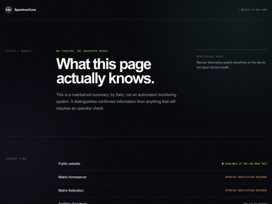 pages/status screenshot
